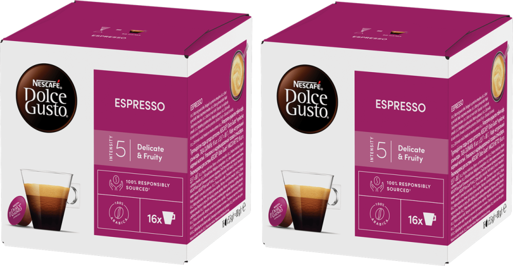 2x Kapsułki do ekspresu Nescafe Dolce Gusto Espresso Extra Crema, 16 sztuk