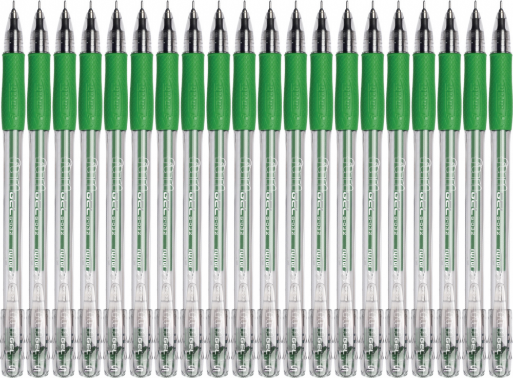 20x Długopis żelowy Rystor, Fun Gel G-032, 0.5mm, zielony