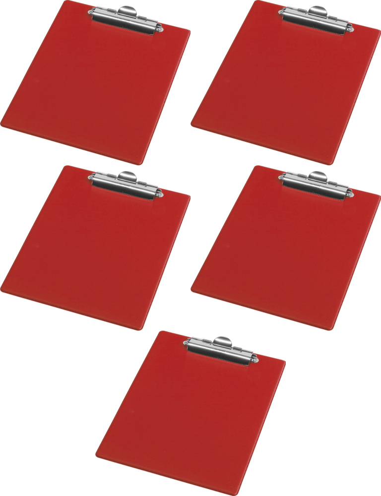 5x Clipboard Panta Plast Fokus, A4, czerwony