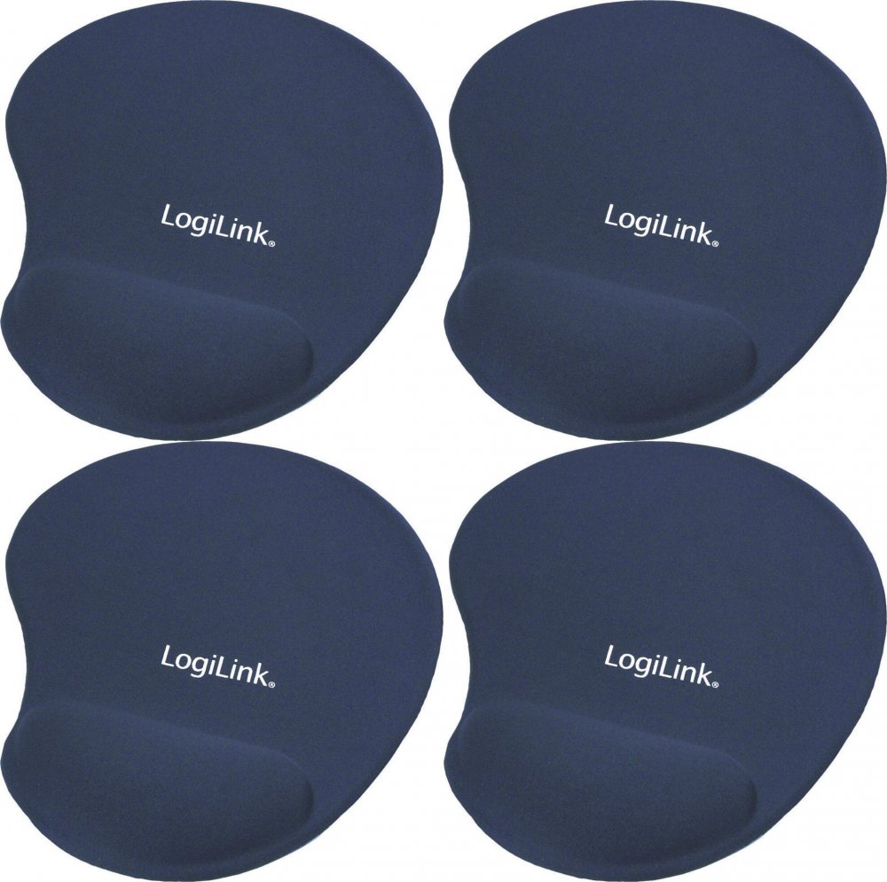 4x Podkładka żelowa pod mysz LogiLink, żelowa, 200x220x20mm, granatowy