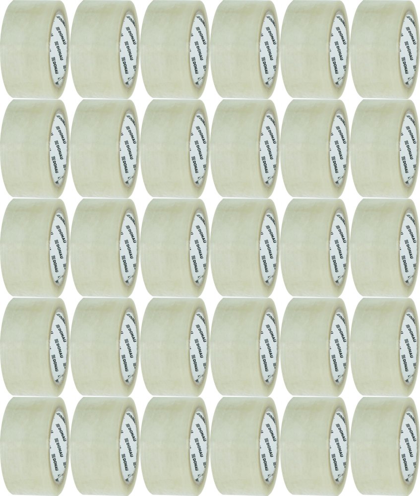 72x Taśma pakowa Donau, Solvent, 48mmx60m, transparentny