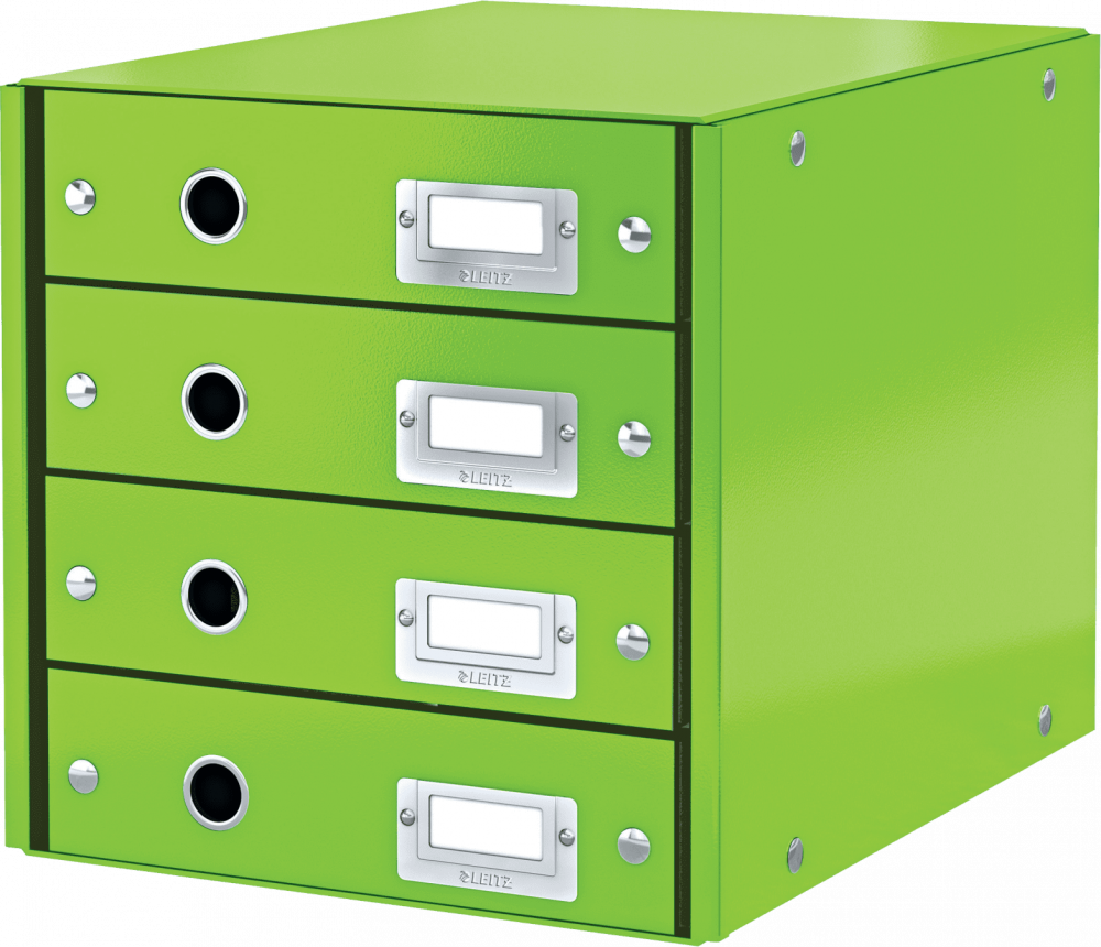 Pojemnik Leitz Click & Store Wow, z 4 szufladami, A4, zielony