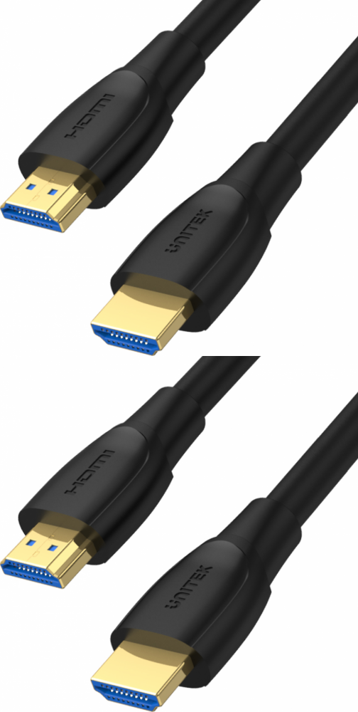 2x Kabel Unitek High Speed HDMI 2.0 4K, 10m, czarny