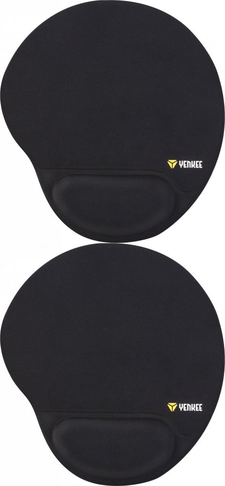 2x Żelowa podkładka pod mysz Yenkee YPM 4000BK, 250x220x20 mm, czarny