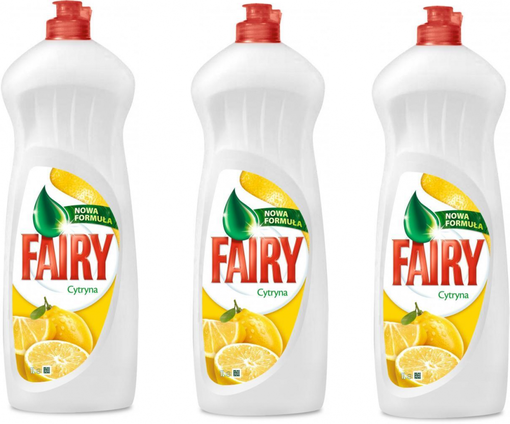 3x płyn do naczyń Fairy, cytrynowy, 450ml