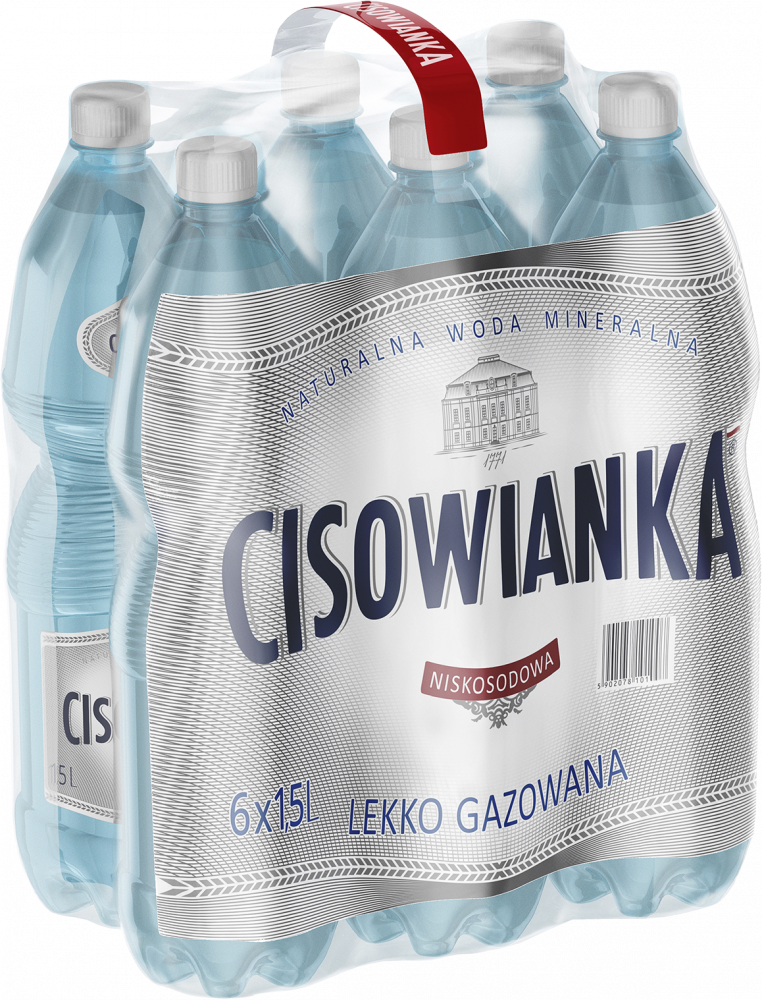 6x Woda lekko gazowana Cisowianka, 1.5L, butelka PET