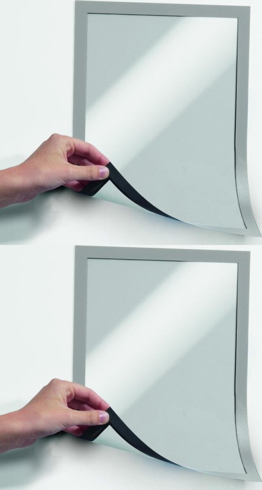2x Ramka magnetyczna Durable Duraframe Magnetic, A4, 5 sztuk, srebrny