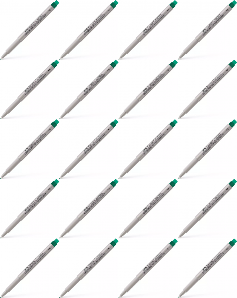 20x Foliopis Faber-Castell Multimark OHP, F, 0.6mm, zielony
