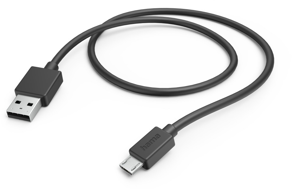 Kable ładujący Hama micro USB/USB-A, 1m, czarny
