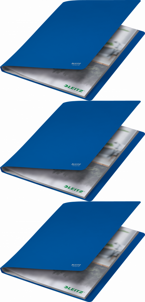 3x Album ofertowy Leitz Recycle, A4, 20 koszulek, niebieski