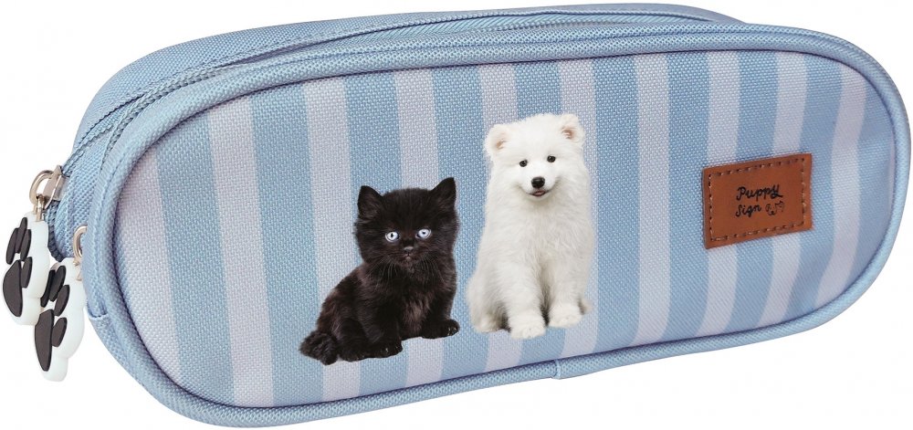 Piórnik szkolny Interdruk Puppy Sign, 2-komorowy, bez wyposażenia