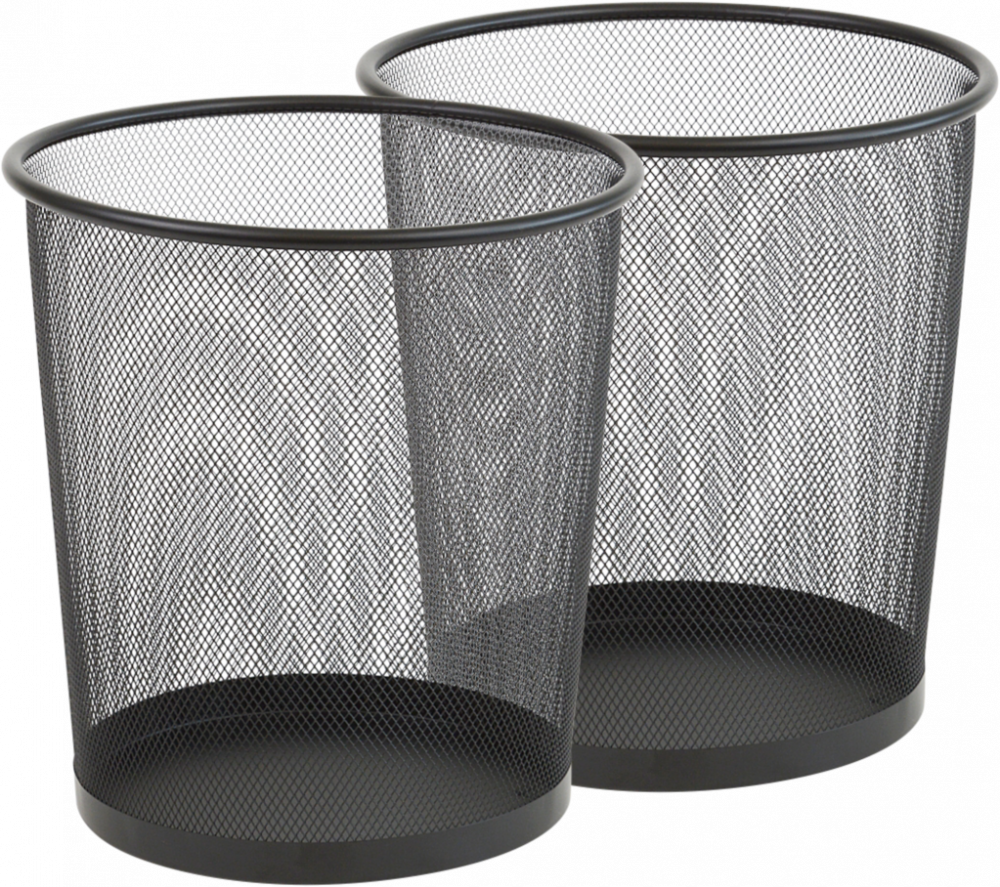 2x Kosz na śmieci Viking, druciany, 15l, czarny