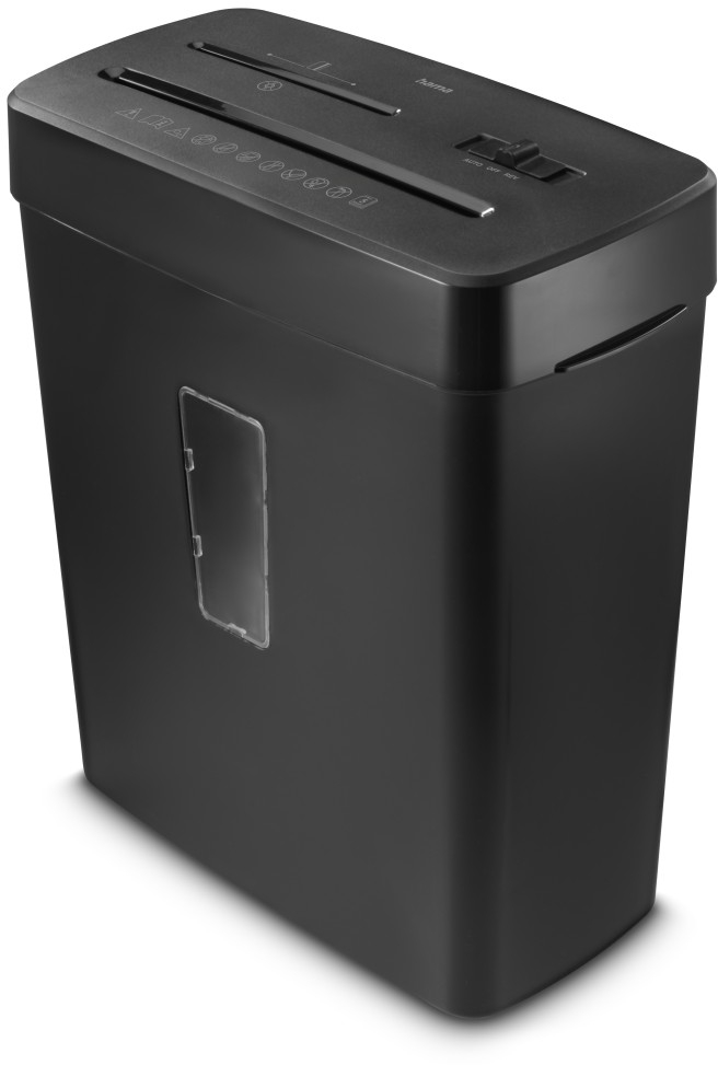 Niszczarka Hama Prime M50CD-B, mikrościnek 2x12mm, 6 kartek, P-5/T-2/E-2/-O1 DIN, czarny