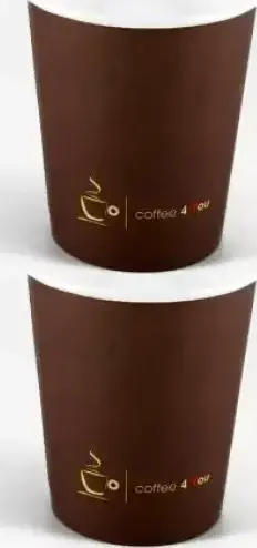 2x Kubki jednorazowe, 150ml, papier, 100 sztuk, brązowy SUP