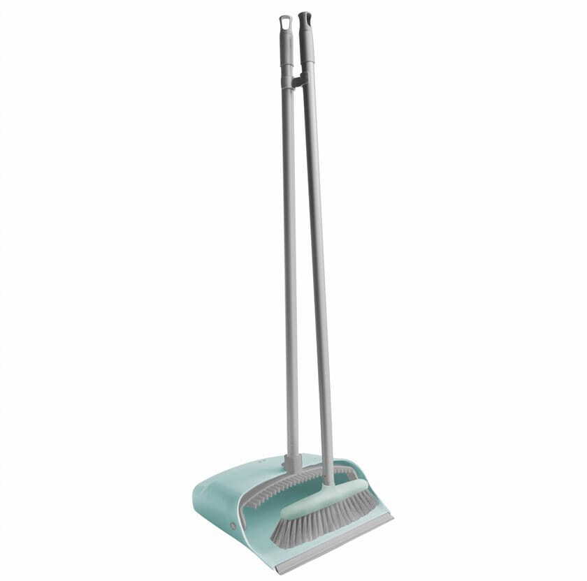 Zestaw do zamiatania York Quick (Leń), miętowy, miotła + szufelka