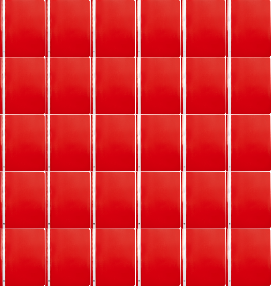 30x Skoroszyt plastikowy bez oczek Bantex Maxi, A4 +, czerwony