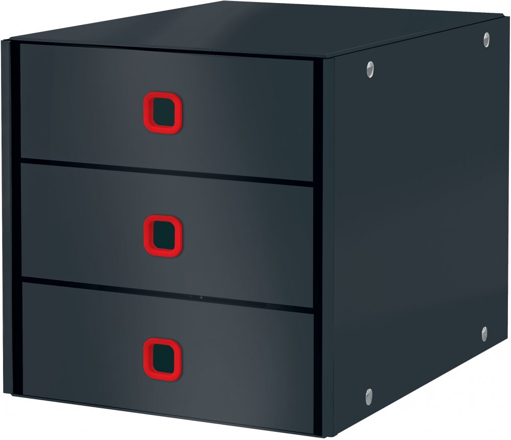 Pojemnik Leitz Click&Store Cosy, z 3 szufladami, do dokumentów, A4, szary