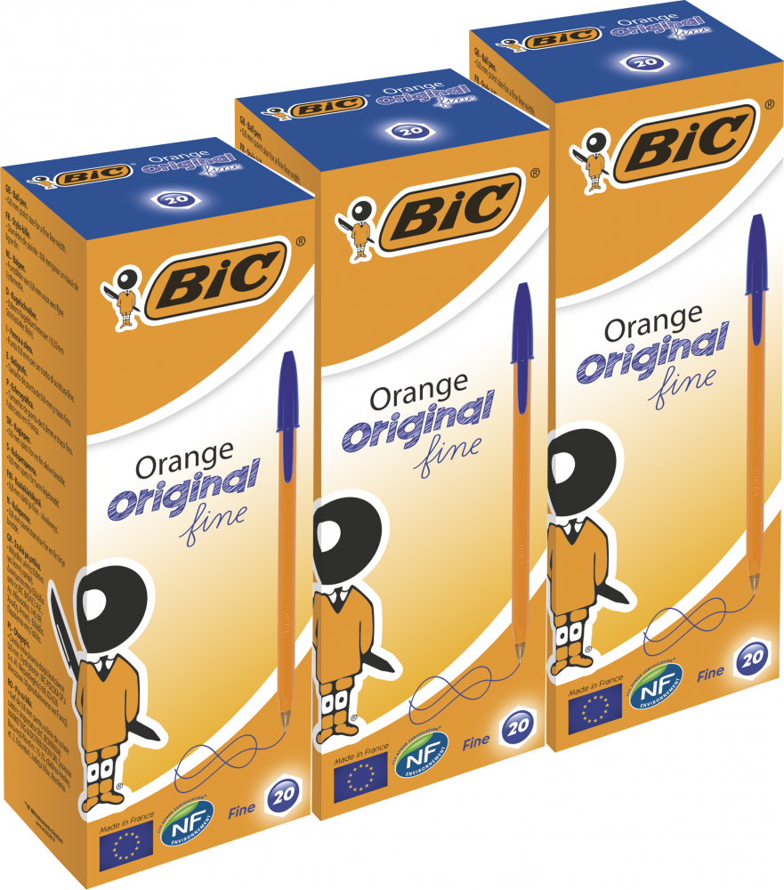 60x Długopis Bic Orange Original Fine, 0.8mm niebieski