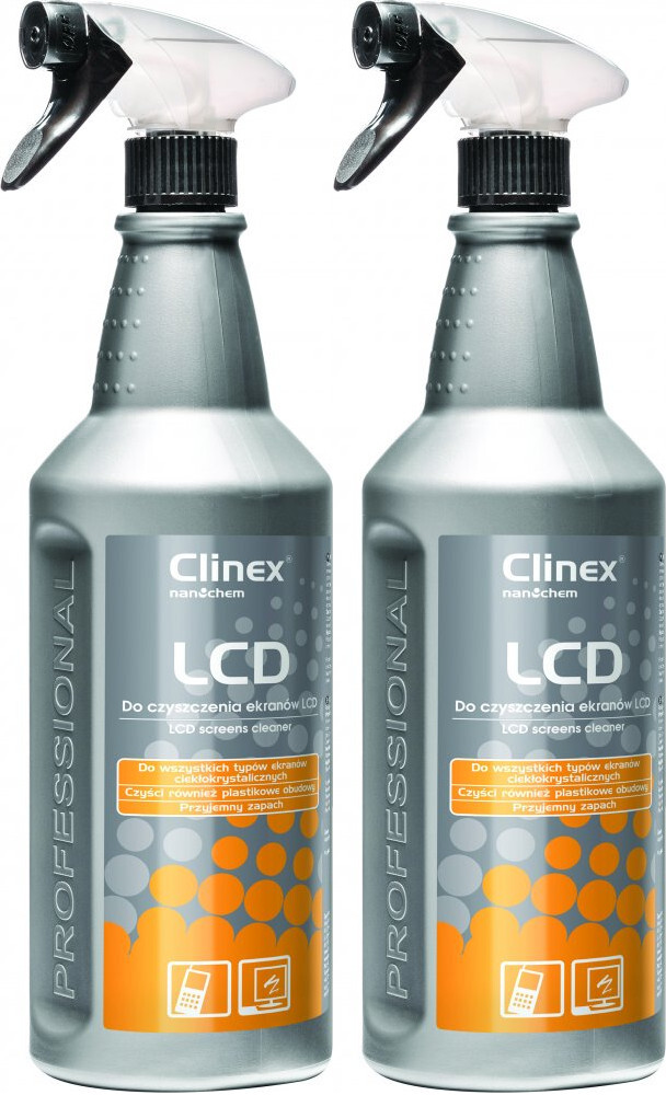 2x Spray do czyszczenia ekranów Clinex LCD, 1l