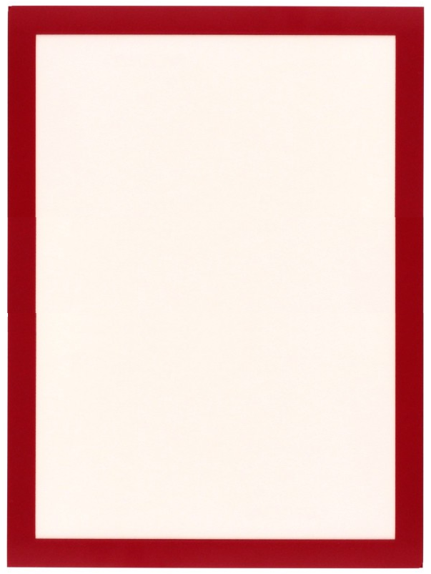 Ramka magnetyczna Durable Duraframe, samoprzylepna, A4, 2 sztuki, czerwony