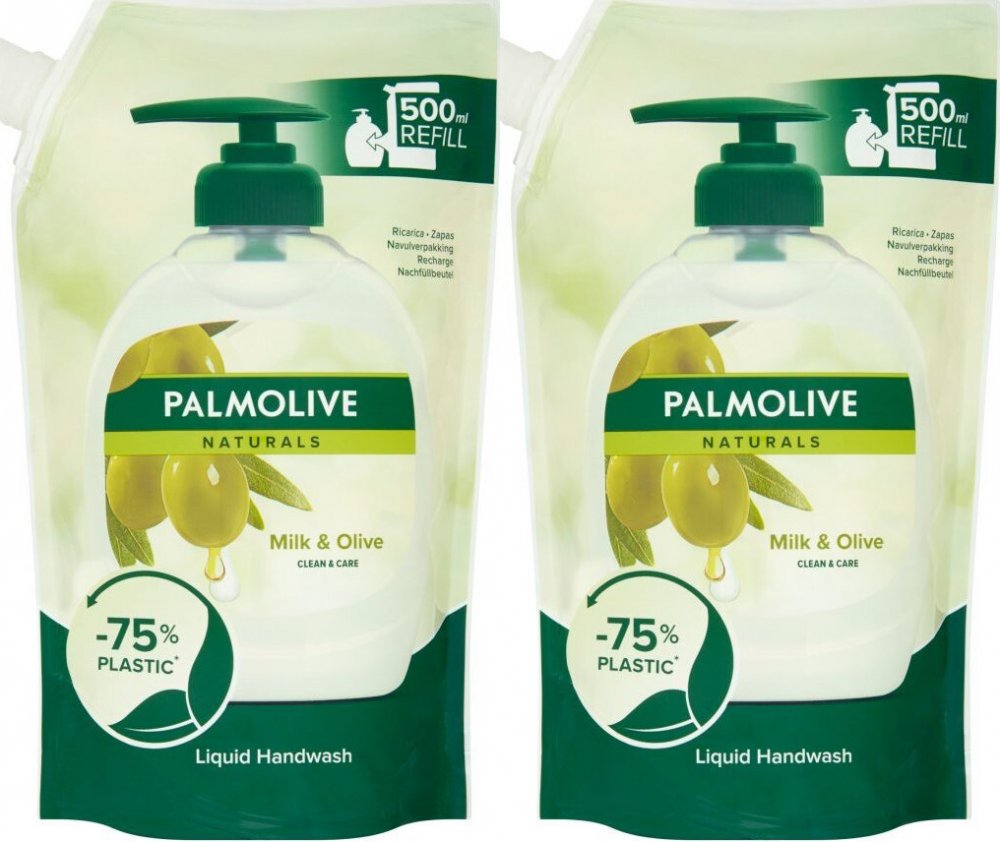 2x Mydło w płynie Palmolive Doypack, oliwkowy, zapas, 500ml