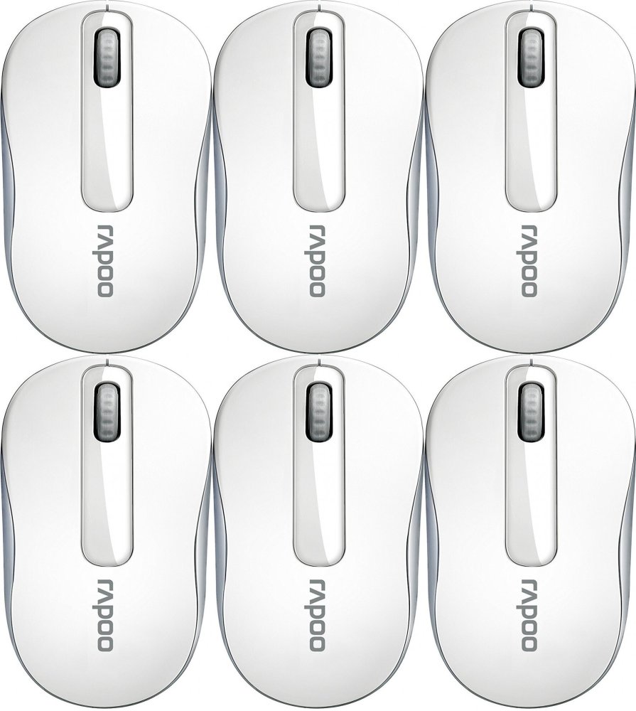 6x Myszka bezprzewodowa Rapoo, M10PLUS, optyczna, biały