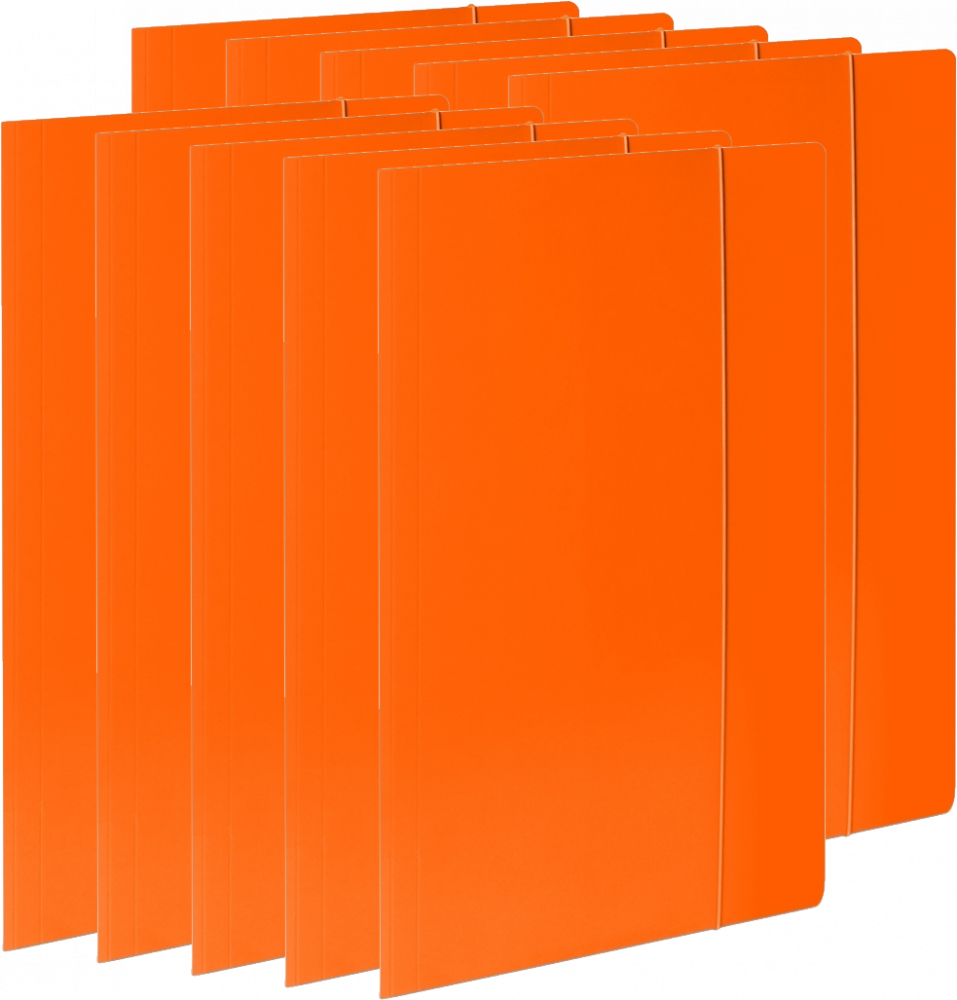 10x Teczka kartonowa z gumką VauPe Economy, A4, 380 g/m2, 20 mm, pomarańczowy