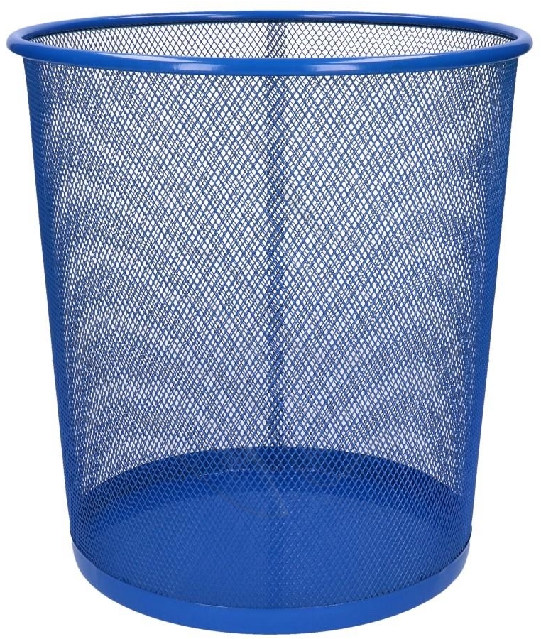Kosz na śmieci Leviatan, metalowa siatka, druciany, 12l, granatowy