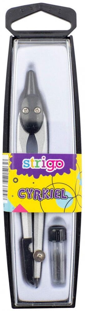 Cyrkiel Strigo, z wymiennymi grafitami, czarny