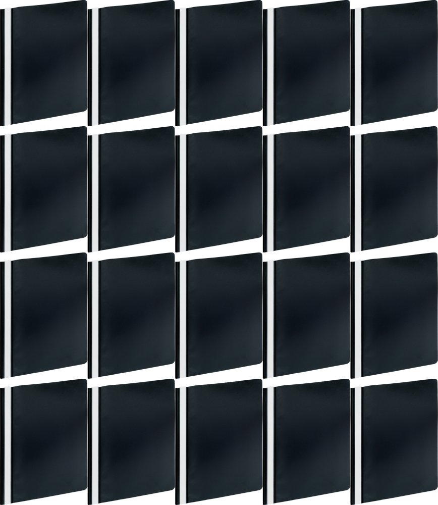 20x Skoroszyt plastikowy bez oczek Grand GR 505, A4, czarny