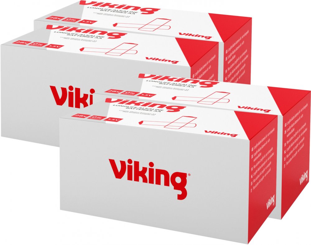 4x Bateria alkaliczna Viking Longlife, AA, 28 sztuk