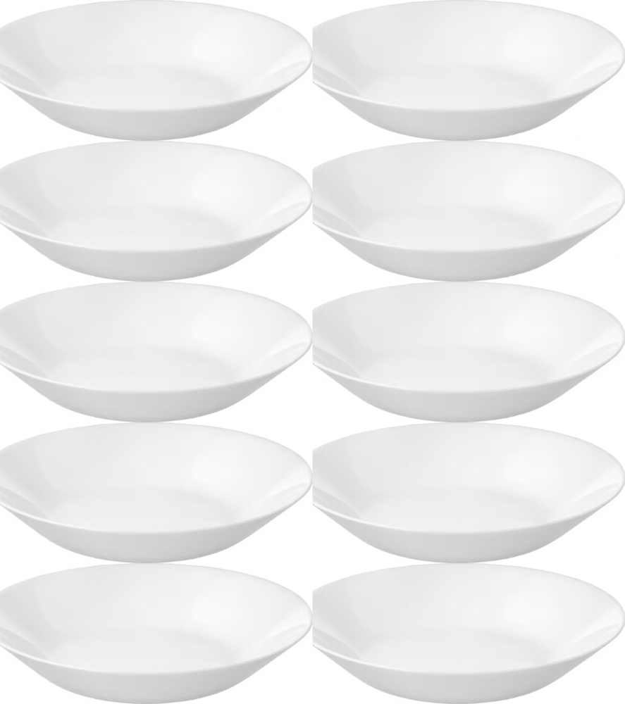 10x Talerz głęboki Oftast, 20 cm, biały