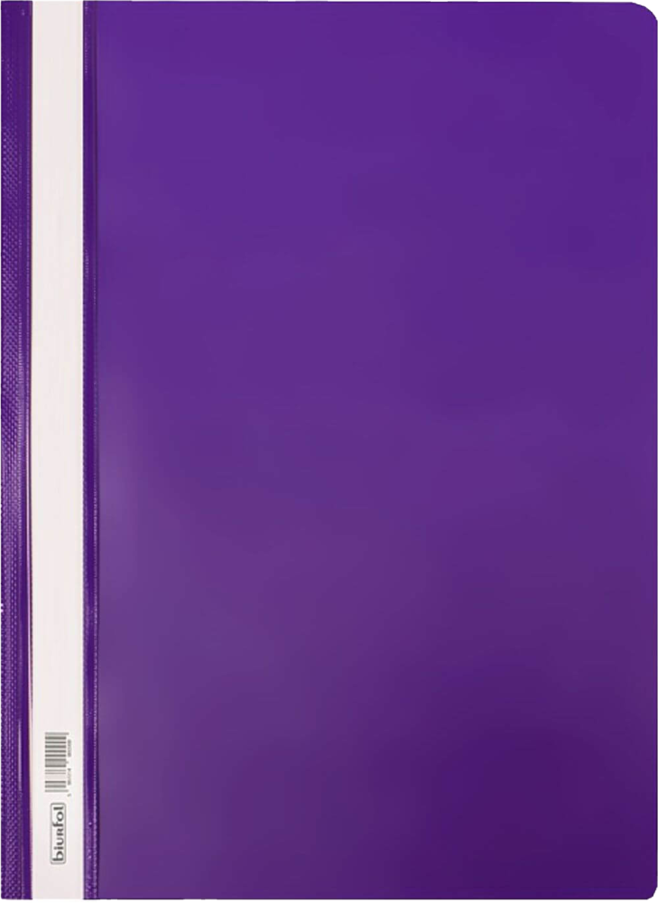 Skoroszyt plastikowy bez oczek Biurfol, twardy, A4, do 200 kartek, fioletowy