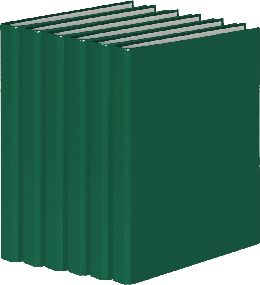 6x Segregator ringowy VauPe, A4, szerokość grzbietu 25mm, 4 ringi, zielony