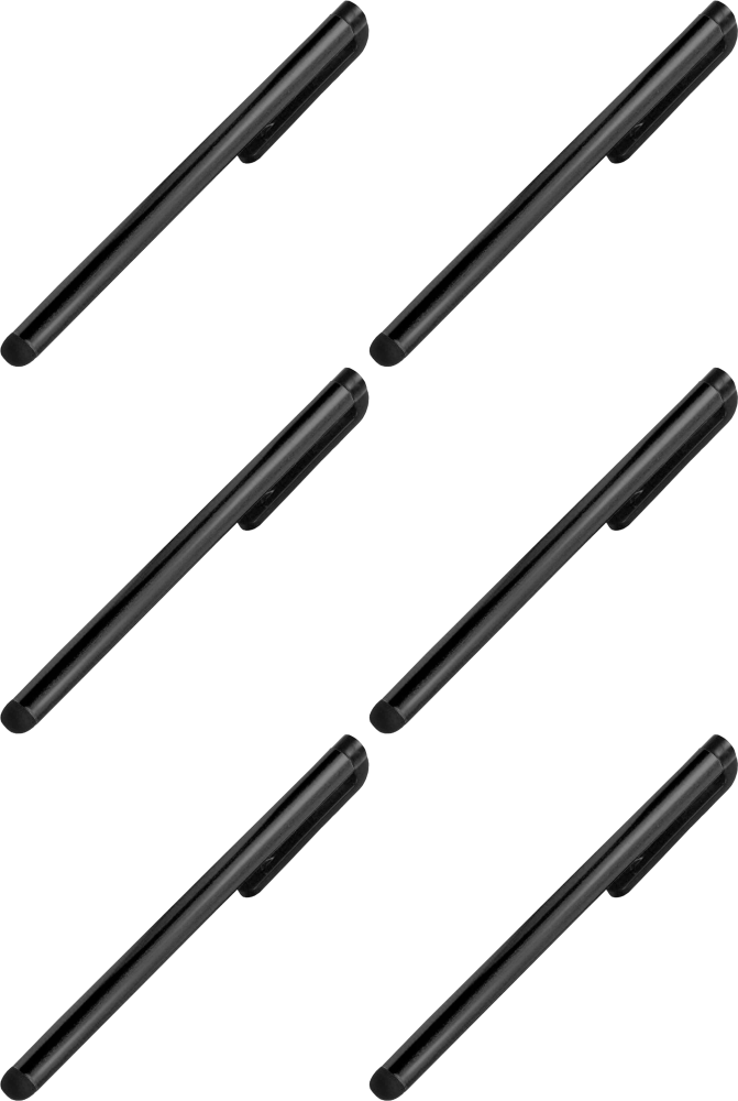 6x Rysik do tabletów i smartfonów R1, czarny