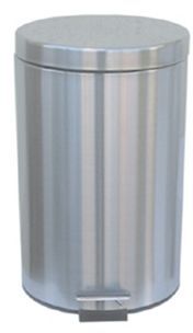Kosz na śmieci Merida Klasik, pedałowy, z pokrywą, 5l, srebrny