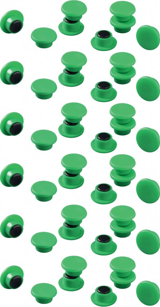 6x Magnesy Durable, 15 mm, 20 sztuk, zielony