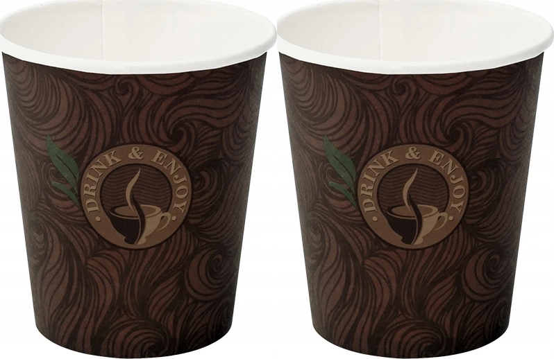 2x Kubki jednorazowe, 200ml netto, papier, 50 sztuk, mix wzór SUP