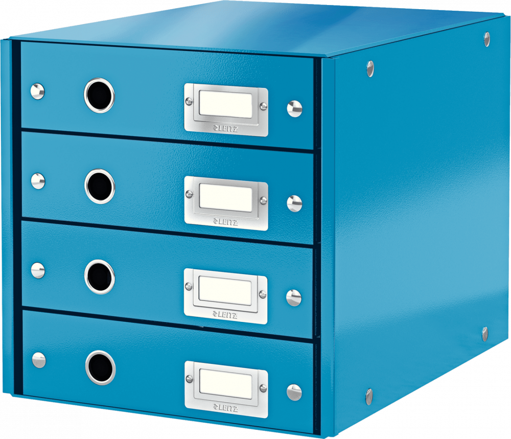 Pojemnik Leitz Click & Store Wow, z 4 szufladami, A4, niebieski