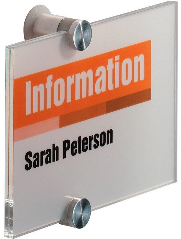 Tabliczka przydrzwiowa Durable Crystal Sign, pozioma, 148x105mm, przezroczysty