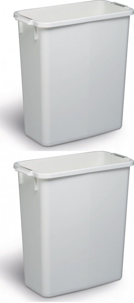 2x Kosz do segregacji odpadów Durable Durabin, 60l biały