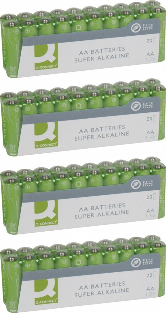 4x Bateria super-alkaliczna Q-connect, AA, LR06, 1.5V, 20 sztuk