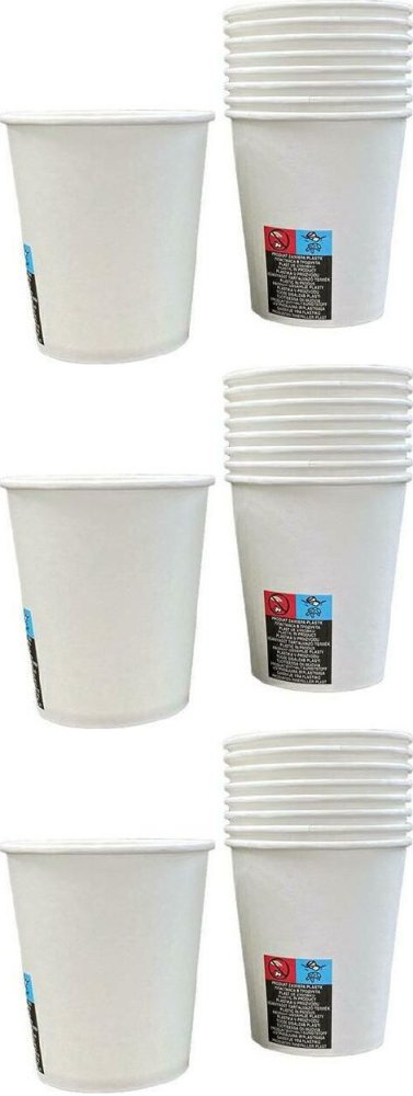 3x Kubki jednorazowe Think`n pack, 180ml, papier, 100 sztuk, biały SUP