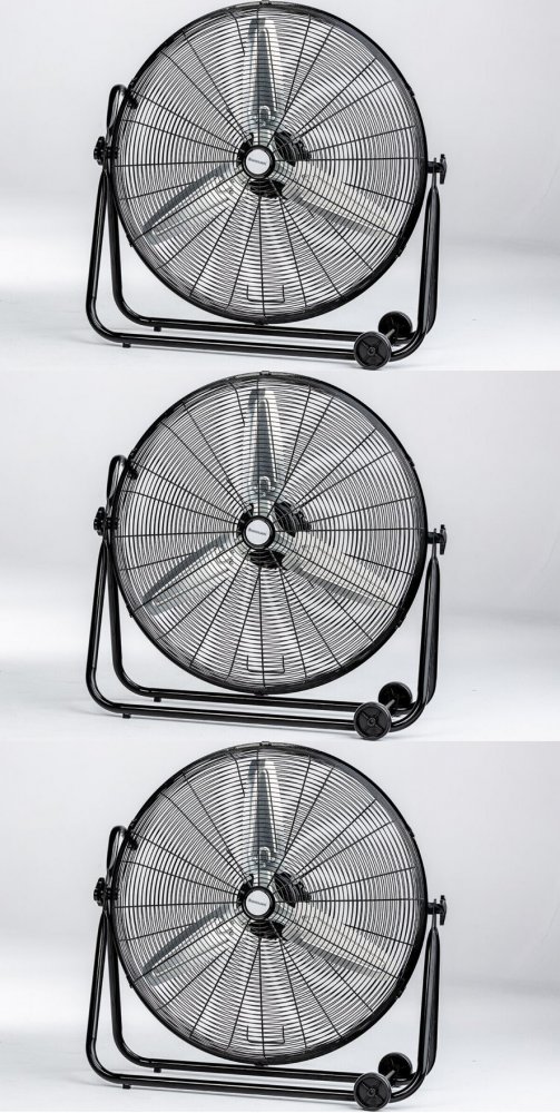 3x Wentylator podłogowy Ravanson WT-60C, średnica 60cm, czarny