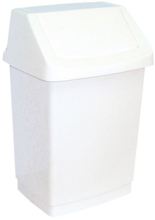 Kosz na śmieci Merida, z pokrywą, 50l, biały