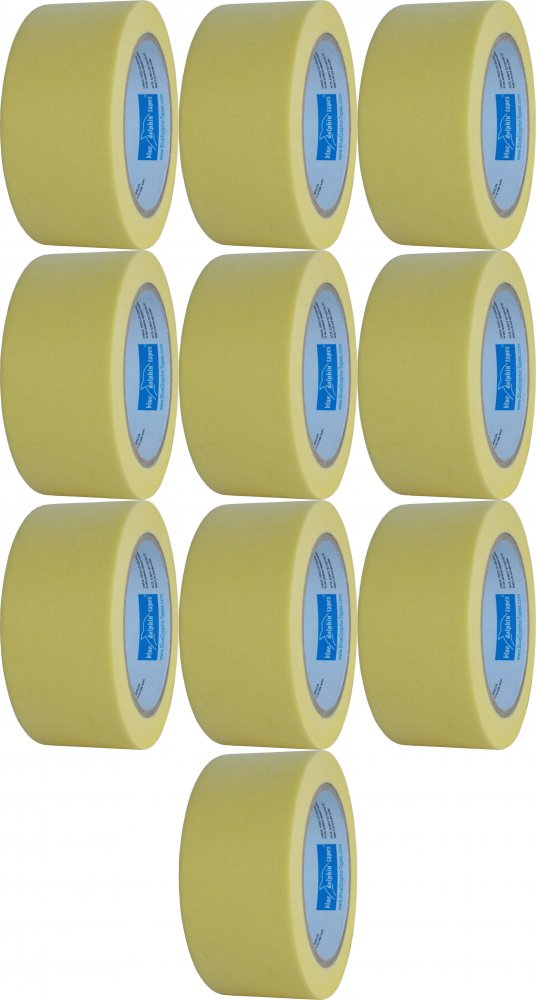 10x Taśma maskująca Blue Dolphin, papierowa, 48mmx50m, żółty