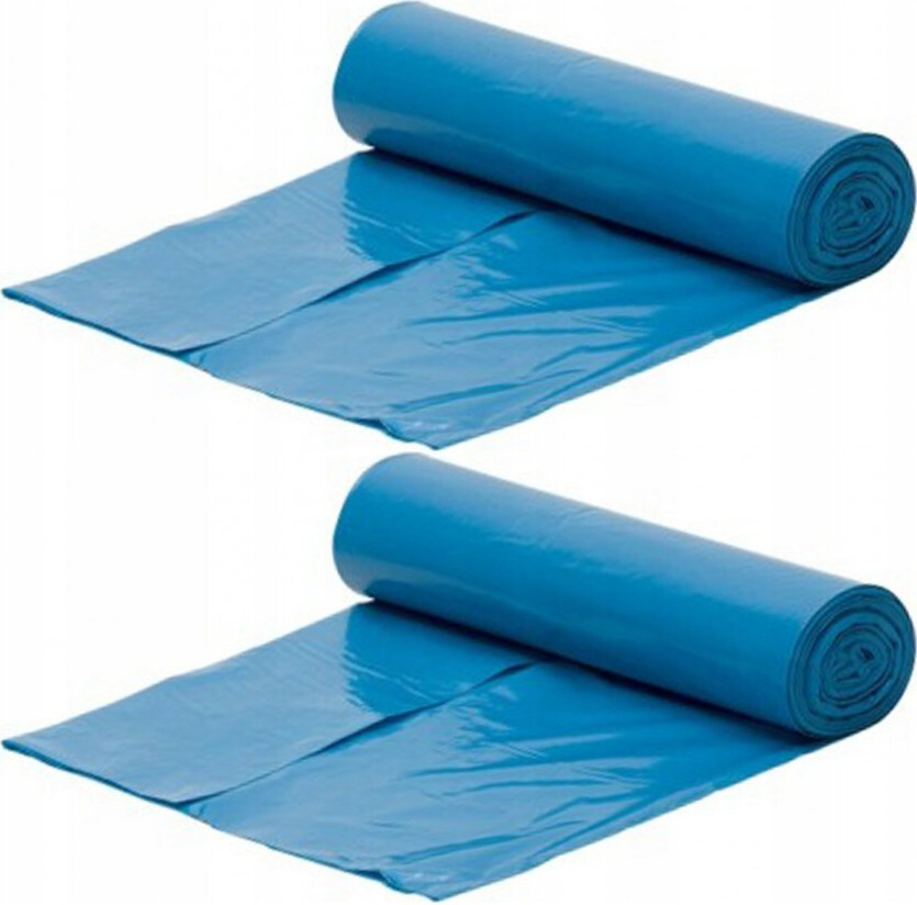 2x Worki na śmieci, na odpady zmieszane, 240l, 10 sztuk, niebieski