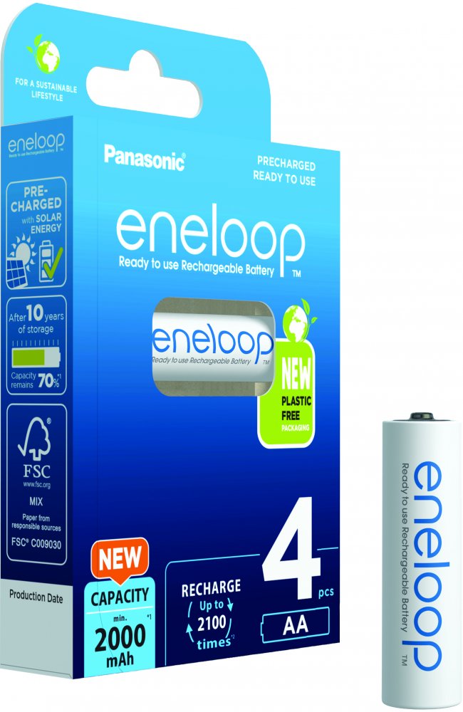 Akumulator Panasonic Eneloop, AA, 2000mAh, 4 sztuki