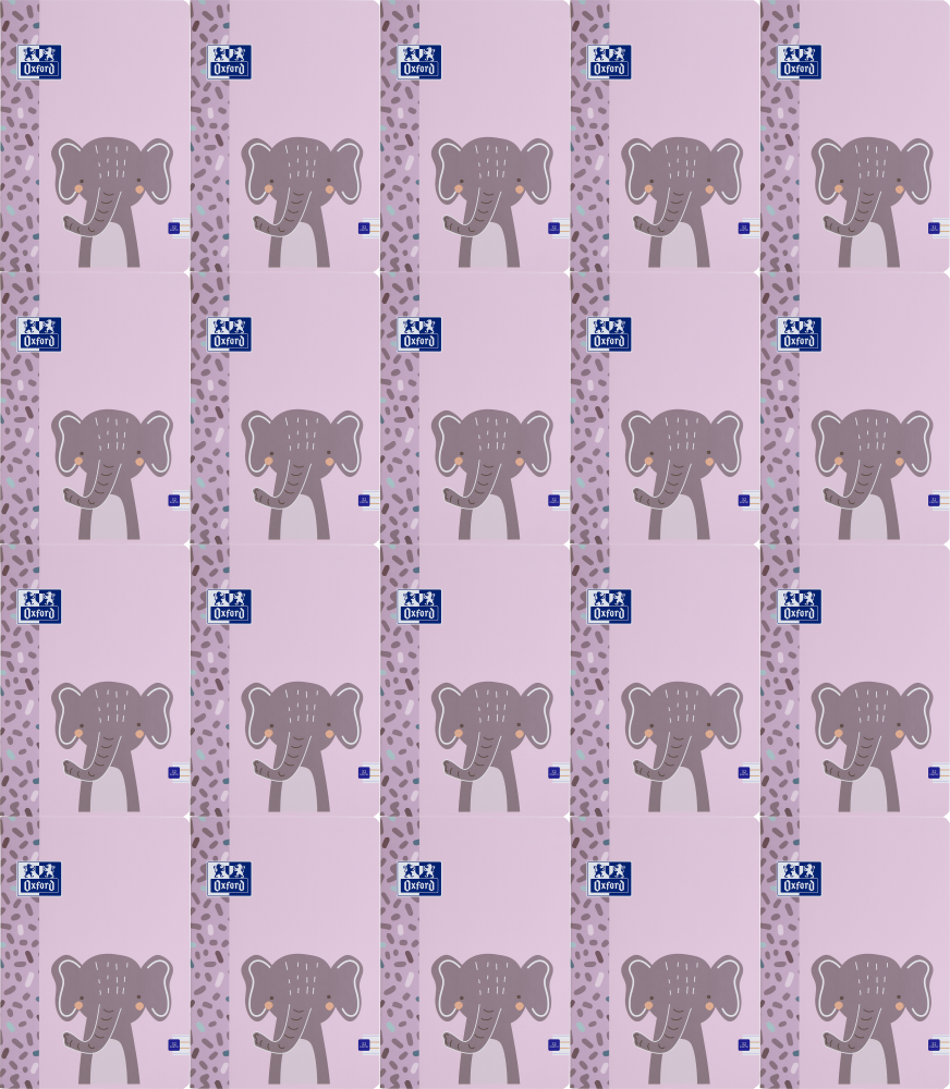 20x Zeszyt w wąskie kolorowe linie Oxford Kids, A4, miękka oprawa, 32 kartki, mix wzorów