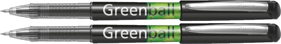 2x Pióro kulkowe Pilot, GreenBall, 0.7mm, czarny